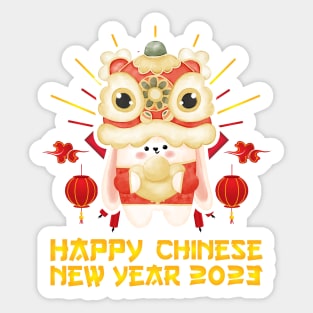 Good Luck Zodiac Happy Chinese New Year of the Rabbit 2023 Sticker